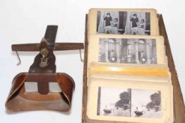 Stereoscopic viewer and cards.