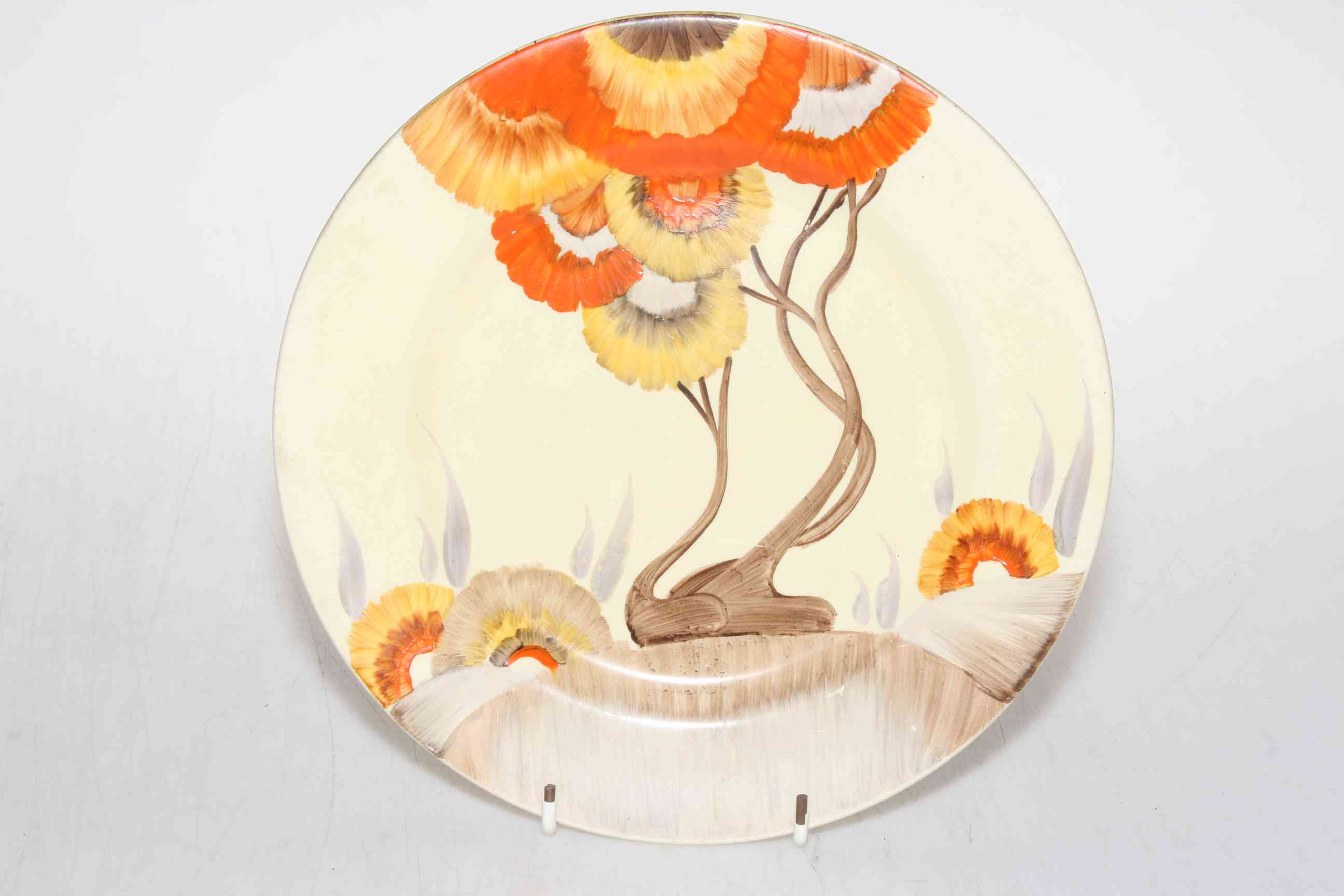 Clarice Cliff Viscara plate, 23cm, printed marks.
