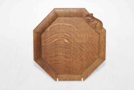 Small Mouseman octagonal breadboard, 20.5cm across.