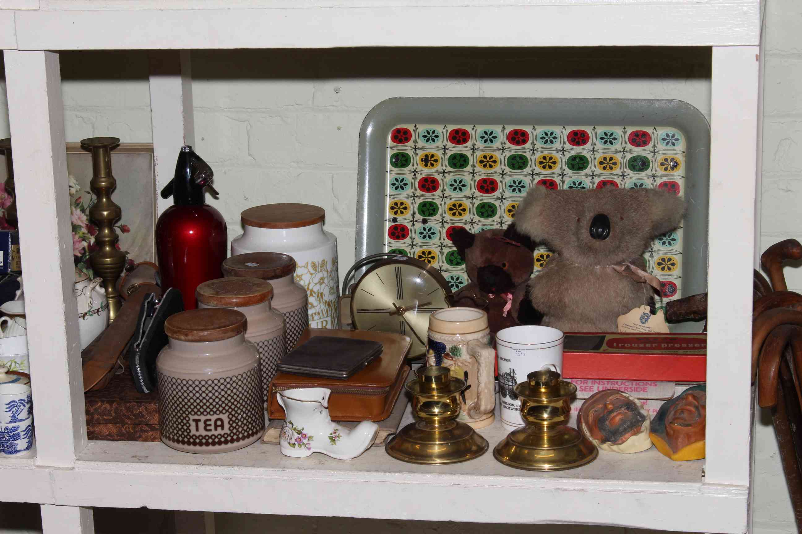 Collection of Victorian teawares, figurines, Hornsea, teddy bears, walking sticks with stand, doll, - Image 4 of 6
