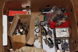 Large quantity of mostly gents wristwatches.