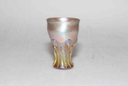 Tiffany gold iridescent vase, etched L.C.T. (Louis Comfort Tiffany) and No. 1976 to base, 8.25cm.