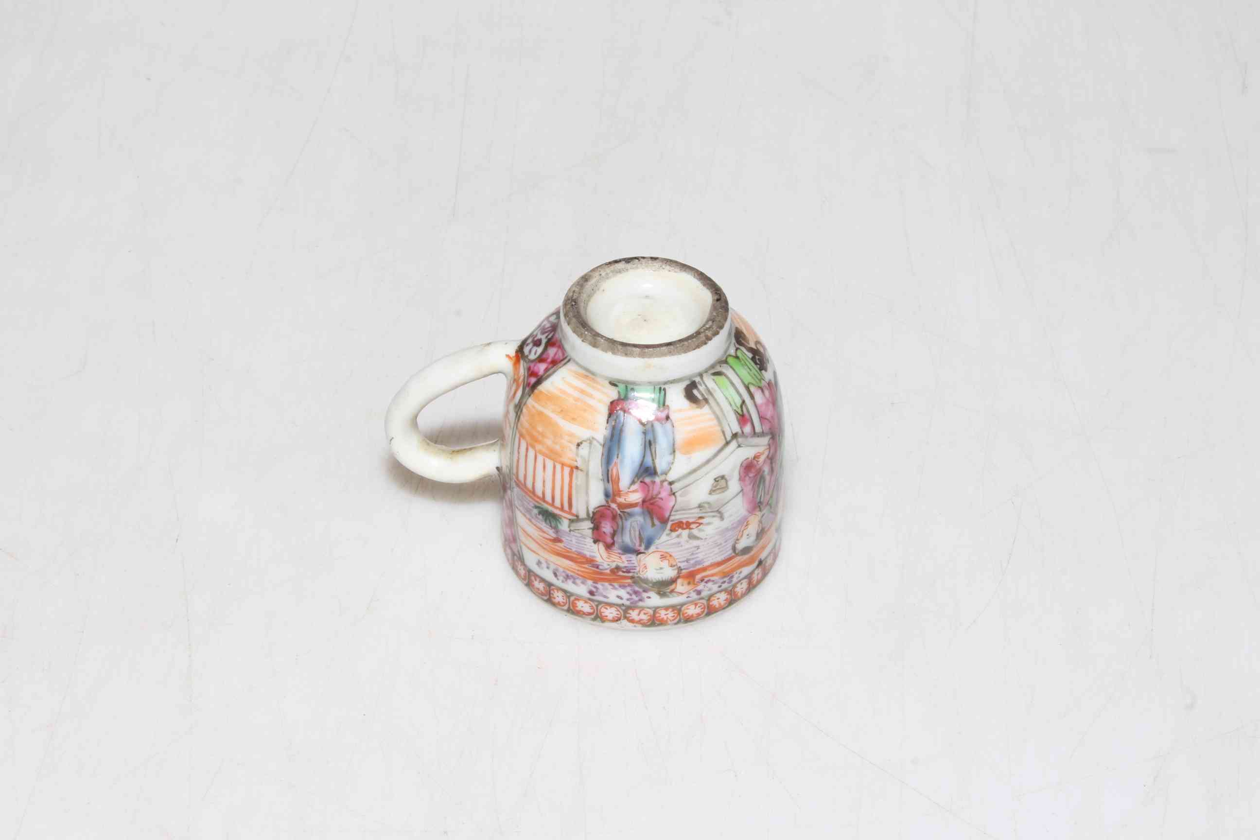 Chinese polychrome miniature cup, 5cm. - Image 3 of 3