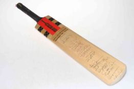 Signed England cricket bat, Headingley Test 17.08.00.