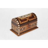 Small Islamic inlaid box, 15.5cm wide.