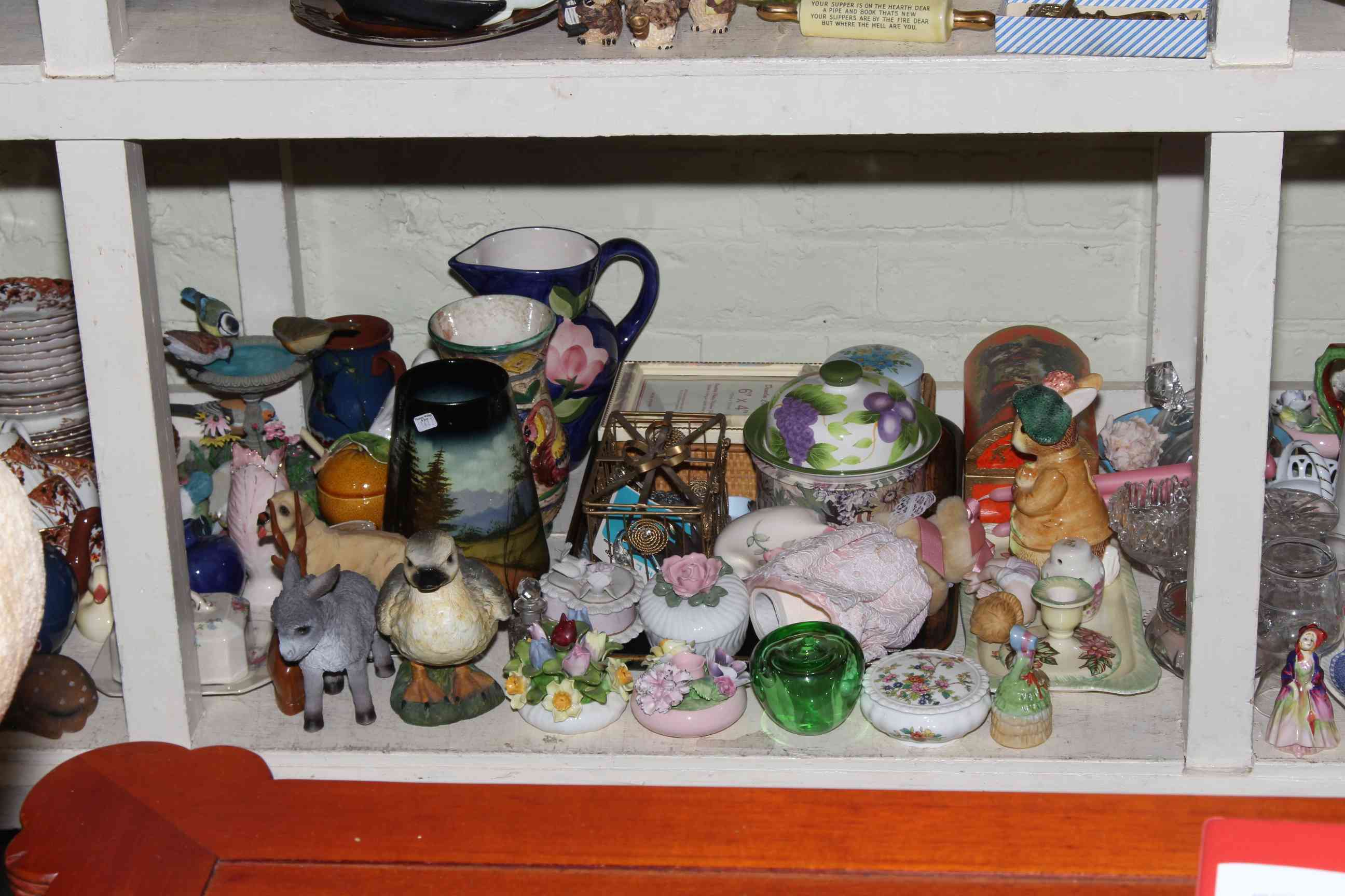 Collection of Victorian porcelain, figurines, glass, Royal Doulton ladies, etc. - Image 3 of 4