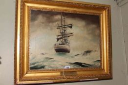 Peter Gerald Butler oil of Herzogin Cecilie in gilt frame.