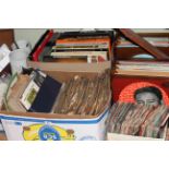 Collection of vinyl records.