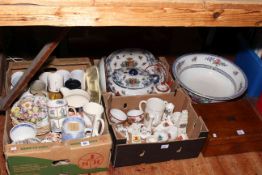 Early porcelain, created china, wash bowl, inlaid writing box, etc.