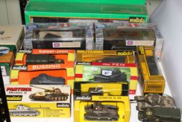 Collection of Solido Diecast model toys including military interest,