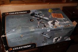 Celestron Astromaster 130EQ telescope with tripod.