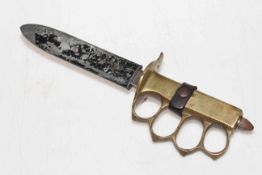 AU Lion trench knife and scabbard.