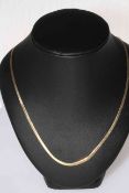 9 carat gold choker style necklace.