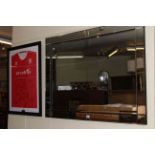 Signed Middlesbrough FC 2001-2002 Football shirt in glazed frame and rectangular marginal wall