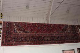 Fine hand knotted Kashan carpet 4.05 by 2.95.