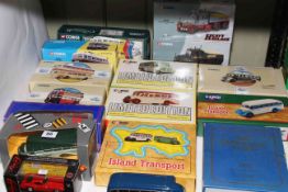 Collection of Diecast model bus toys including Corgi, some limited editions,