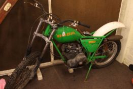 OSSA 250 trial motorcycle in need of restoration.