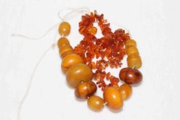 Two sets of amber beads.