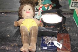 Chad Valley 'Bambina' doll, Austrian doll, opera glasses, jewellery, etc.