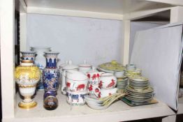 Decorative Japanese vases, Oriental teawares, Minton vase, Arthur Wood pottery, etc.