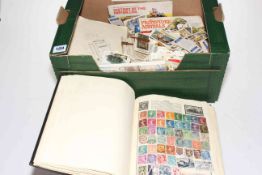 Collection of tea and cigarette cards together with a Commonwealth stamp album.