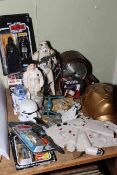 Collection of Star Wars including mask, watch, boxed models, together with 1939 LNER mantel clock.