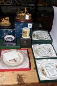 Border Fine Arts JH37 and A0906, four Minton Alice in Wonderland plates, Royal Worcester money box,