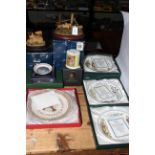 Border Fine Arts JH37 and A0906, four Minton Alice in Wonderland plates, Royal Worcester money box,