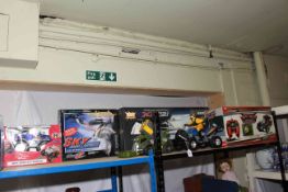 Six remote control toys including Sky Challenger, Spy Car, etc.