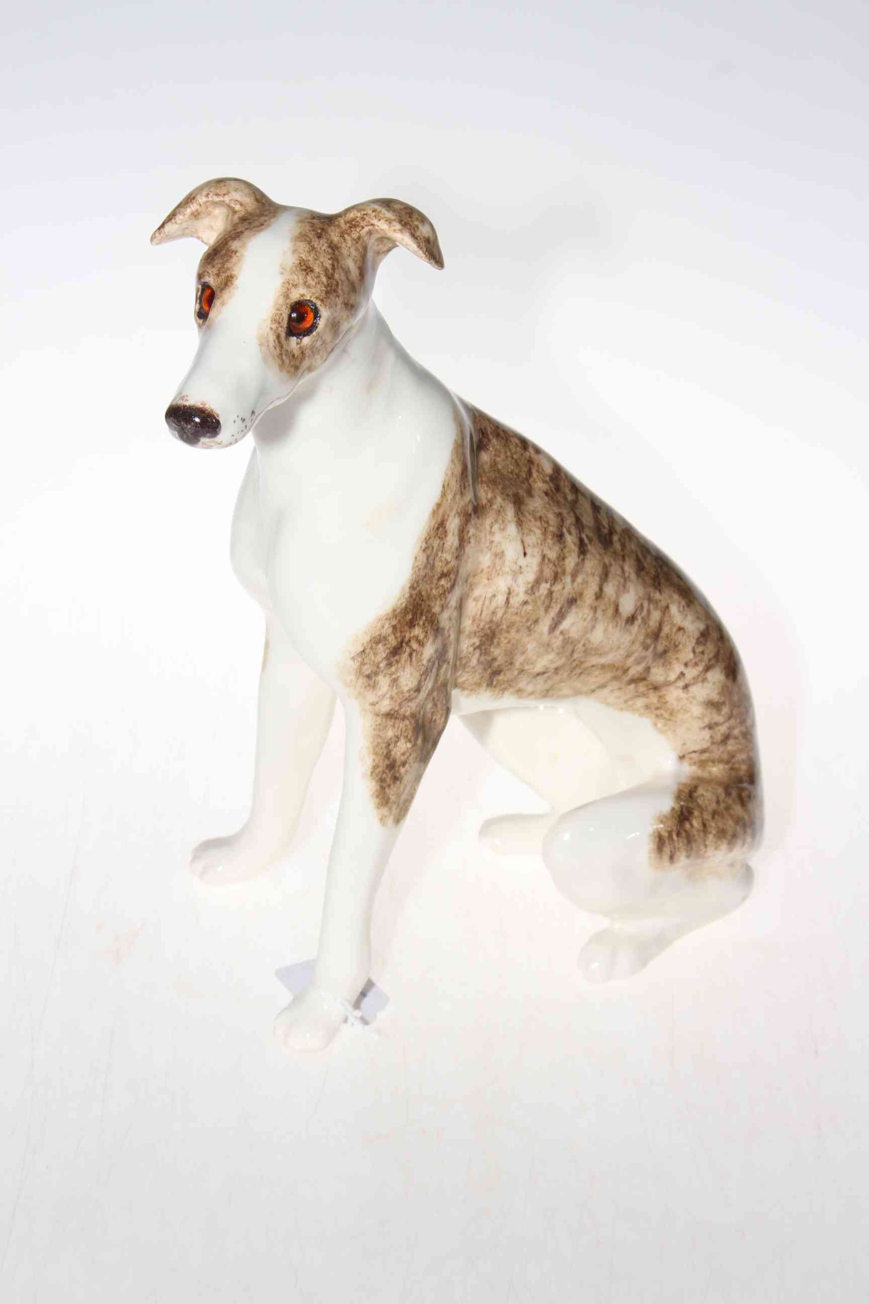 Winstanley seated Fireside Greyhound, size 8.