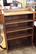 Peter 'Rabbitman' Heap Yorkshire Oak open bookcase with three adjustable shelves, 121.5cm by 82.