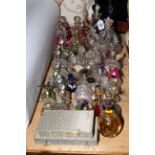 Collection of decorative scent/perfume bottles.