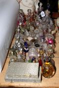 Collection of decorative scent/perfume bottles.