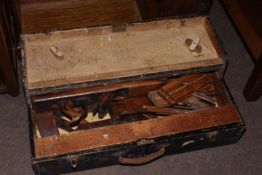 Trunk containing joinery tools.