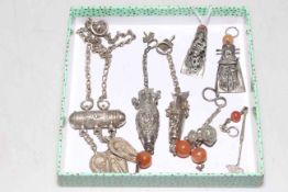 Collection of Oriental white metal jewellery.