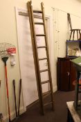 Handylad wooden double extending ladder.