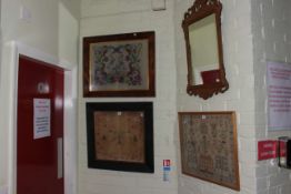 Two framed samplers, one dated 1889,