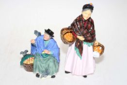 Two Royal Doulton figurines, Orange Seller and Tuppence A Bag.