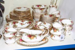 Royal Albert Old Country Roses, approximately 75 pieces.