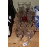 Twenty pieces of mainly 19th Century glass including rummer/wine, etc.
