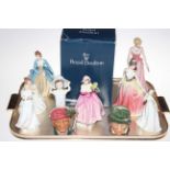 Collection of ten Royal Doulton and other figures.