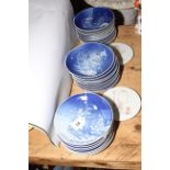 Collection of Copenhagen porcelain Christmas plates (27) and two 'Antoni' plaques.