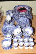 Spode Italian blue and white porcelain, approximately 66 pieces.