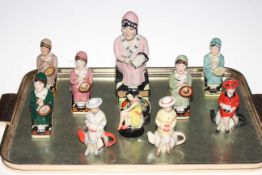 Collection of ten Kevin Francis Clarice Cliff figures.