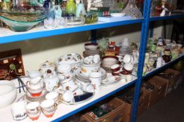 Royal Worcester Evesham, crested china, Wade, Meakin decorative wares, Bunnykins, plant stand, etc.