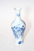 Chinese blue and white vase with lady figures decoration, six character mark, 24.5cm.