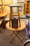 Late 19th/early 20th Century circular campaign table,