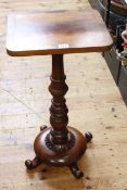 Victorian mahogany pedestal occasional table, 68cm by 35cm by 29.5cm.