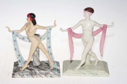 Two Kevin Francis limited edition figures, Dancing Nymph and Free Spirit, tallest 27cm.