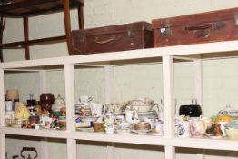 Collection of decorative teawares, porcelain, commemorative, etc.